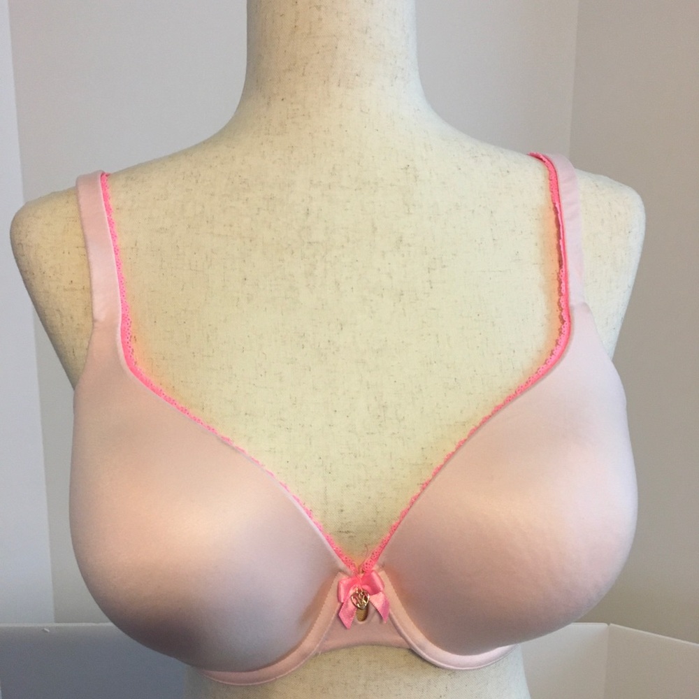 NWOT Victorias Secret Pink Lace-Trim T-Shirt Bra - Women Intimates